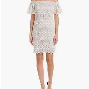 Eliza j white lace off the shoulder dress size 6 nwot